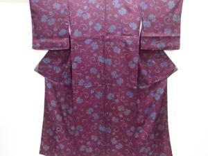 アンティーク　錦紗花唐草模様着物